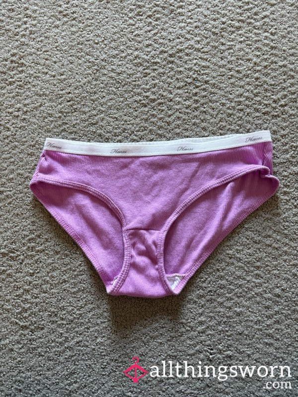 Used Magenta Ribbed Panties