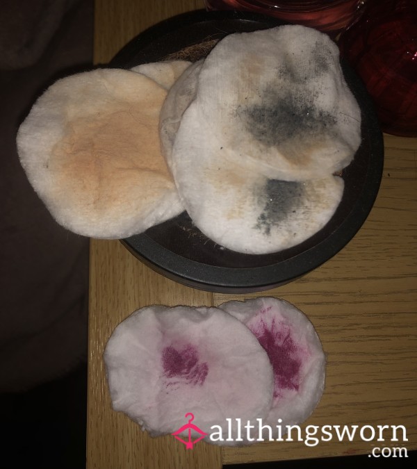 Used Make Up Or Nail Varnish Pads