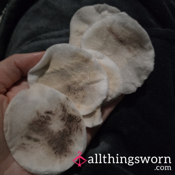 Used Make Up Remover Pads