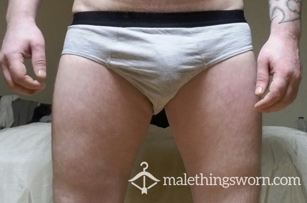 Used Men's Grey Briefs/Y-fronts