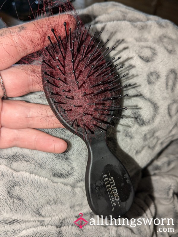 Used Mini Brush Full Of My Hair