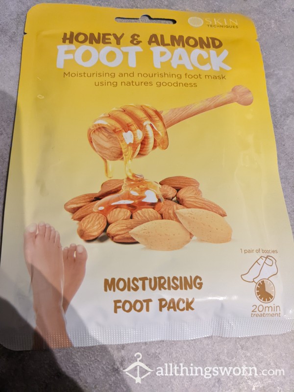 Used Moisturising Foot Masks