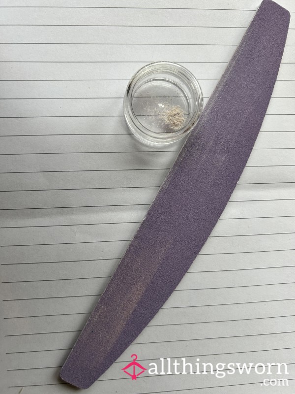 Used Nail File With Fresh Nail Dust