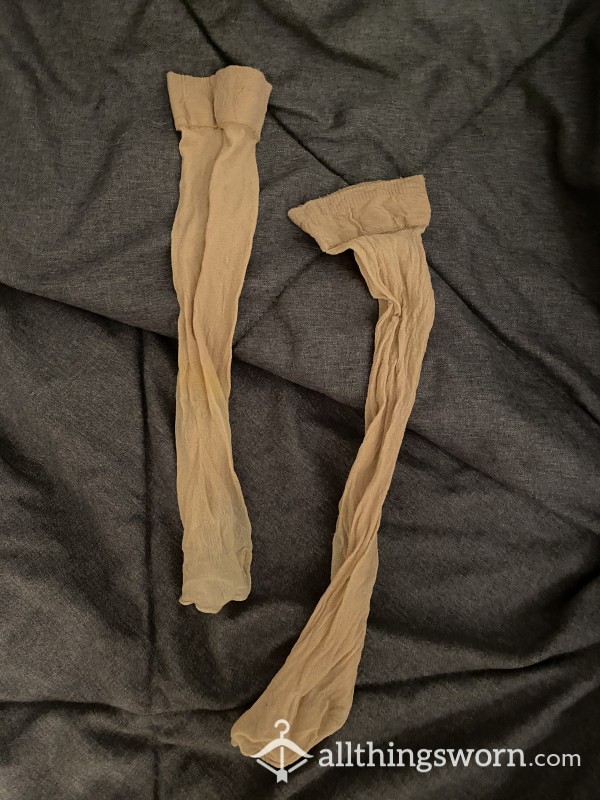 Used Nude Knee-high Pantyhose