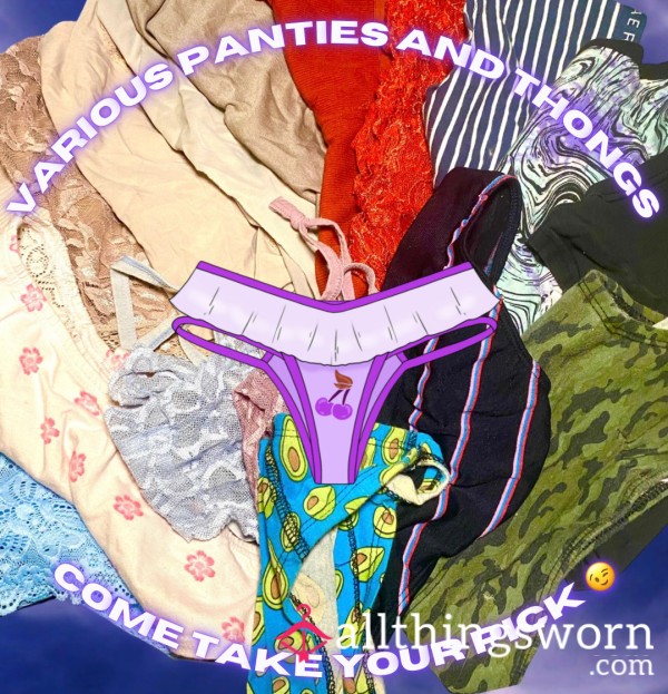 Used Panties In Various Colors And Styles🖤