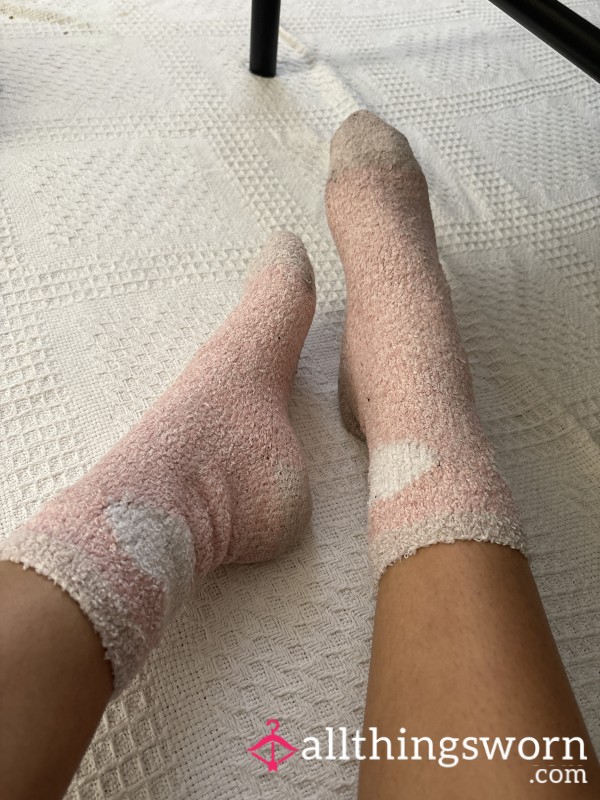 Used Pink Fluffy Socks