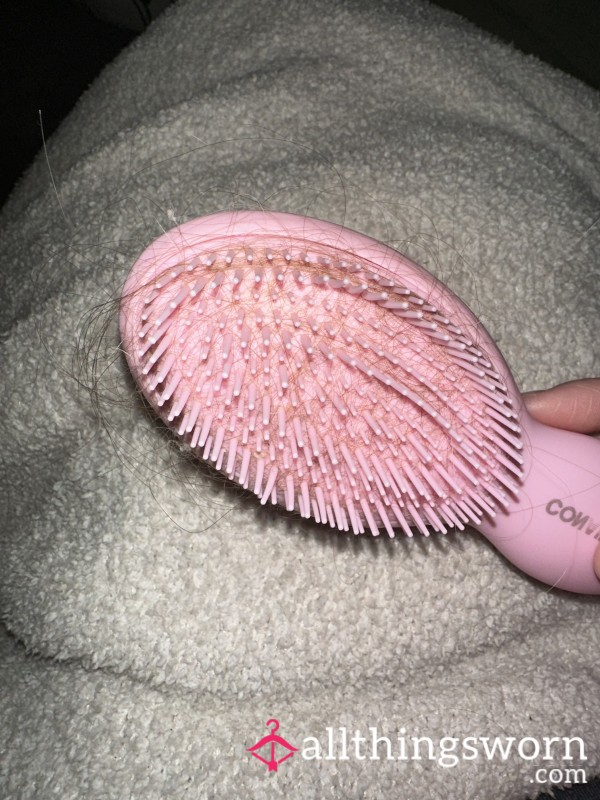 Used Pink Miniature Hairbrush