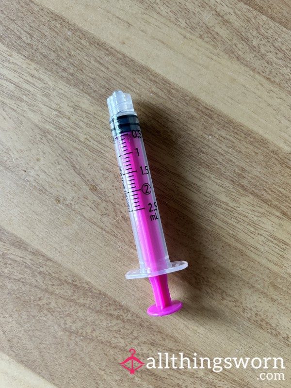 Used Pink Syringe For Steroids