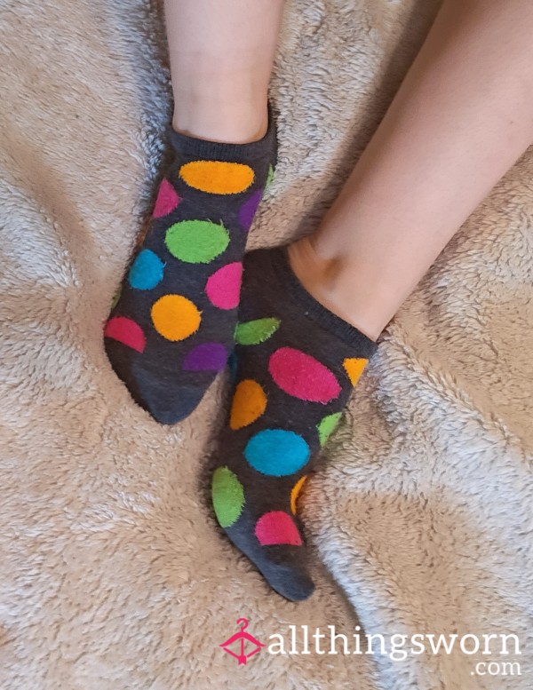 Used Polkadot Ankle Socks