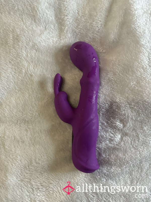 Used Purple G Spot Thrusting Vibrator Di**o S** Toy