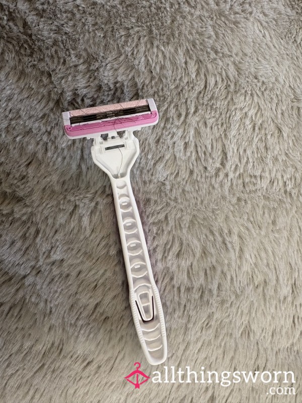 Used Razor With Pubic Hair