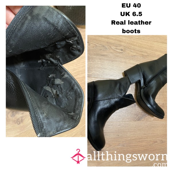 Used Real Leather Boots