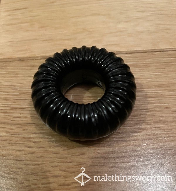 Used Ribbed Stretchy Thick C*ck Ring