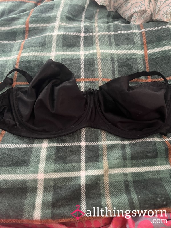 Used Satin Black Bra