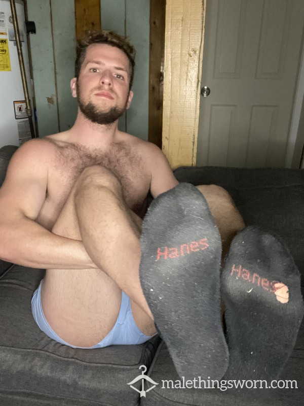 Used Short Black Socks, Sweaty From Gym