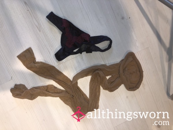 Used Silky Thong And Cabin Crew Tights Deal