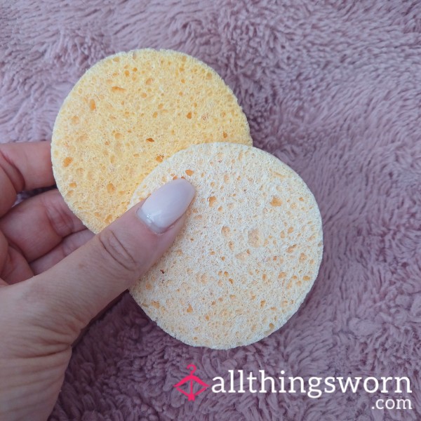 Used Soft Face Cleansing Sponges