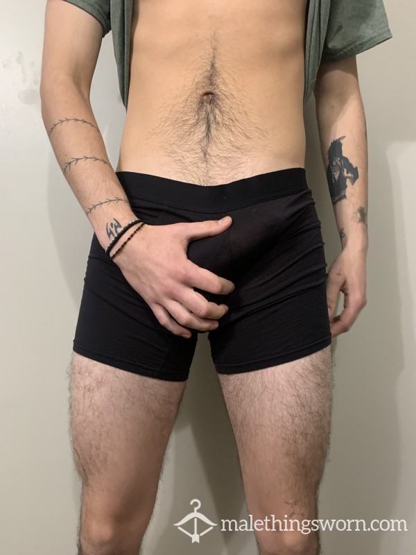 Used Sweaty Black Underwear