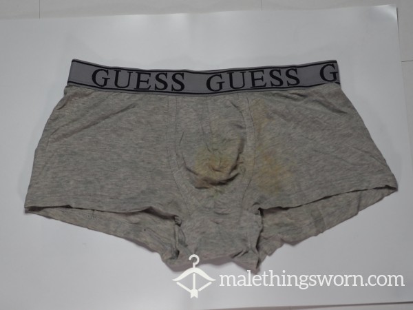 Used Sweaty Guess Underwear With C*m Stains