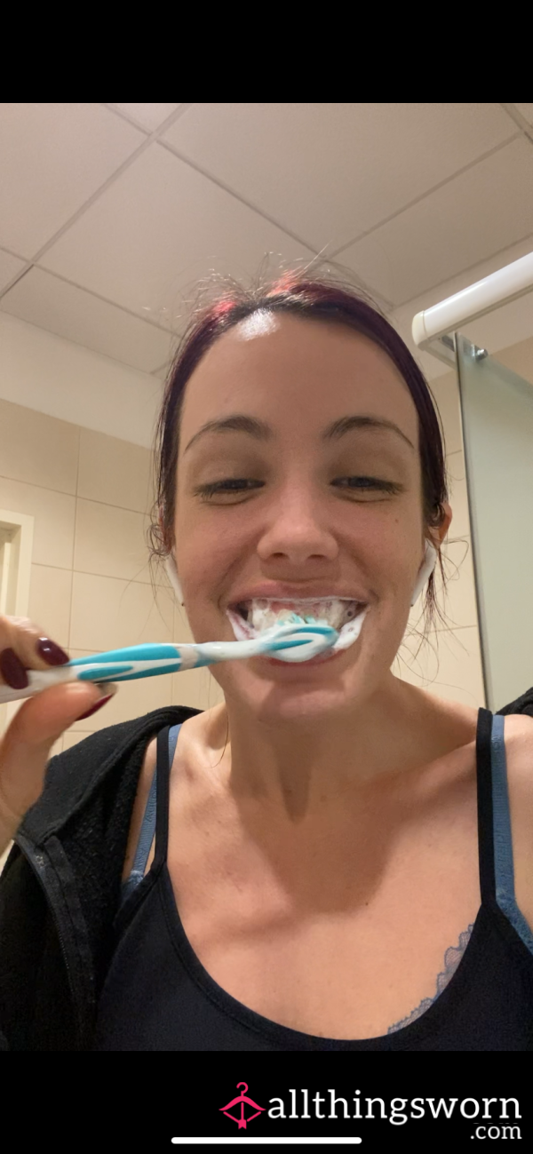 Used Toothbrush & Toothpaste Sp*t With Video!