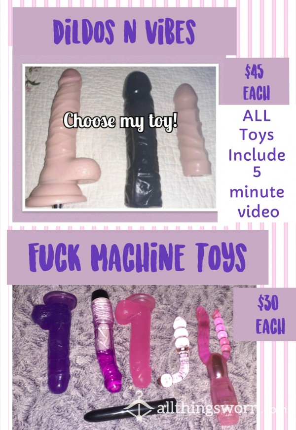 Used Toys!  Di**os, Vibrators & F**k Machine Toys