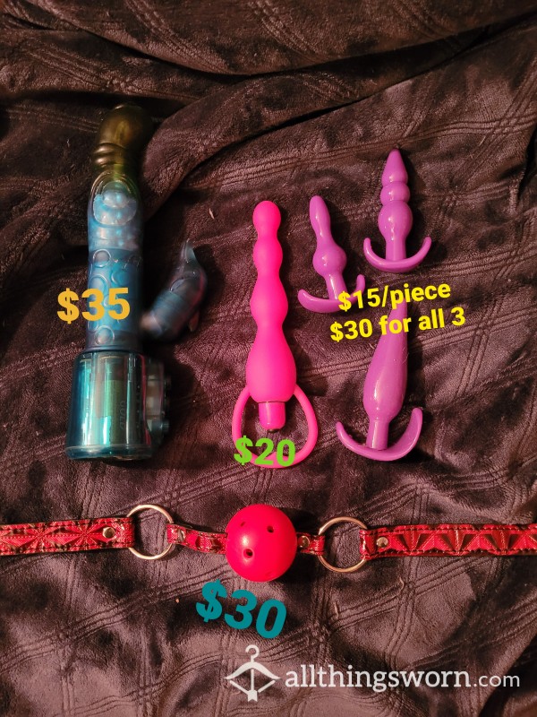 Used Toys / Vibrator, Di**o, Bu*t Plugs, Ball Gag