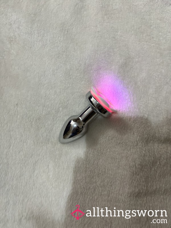 Used Vibrating Color Changing LED Remote Control Bu*t A**l Plug