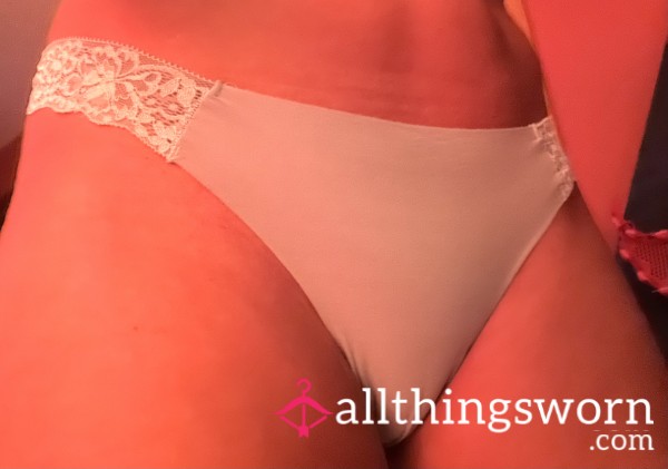 Used Gray Thong Worn And Dirty Panties