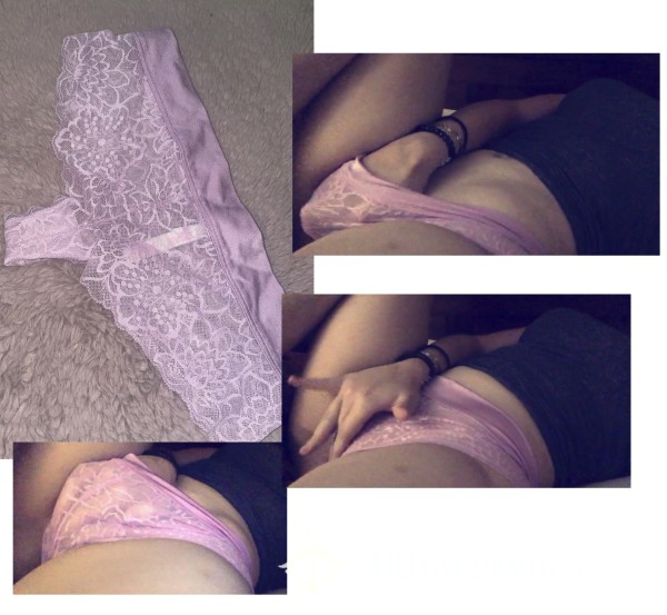 Used VS Pink Lace Panties💗