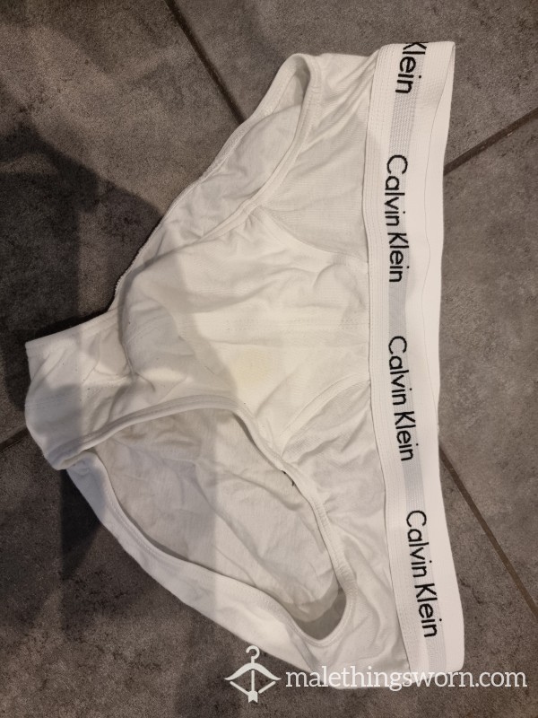 Used White CK Briefs For Sale