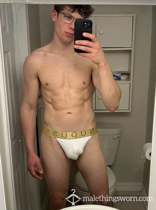 Used White NUDIS Jockstrap Waiting To Be Customized