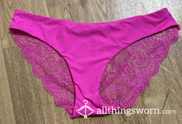 Used Women’s Hot Pink Lace Panties