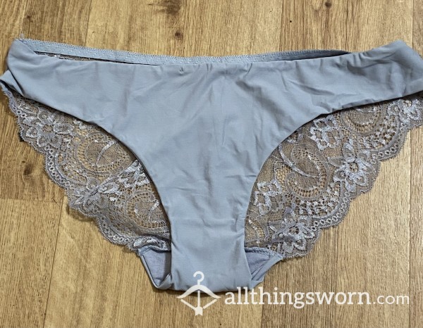 Used Women’s Light Gray Lace Panties