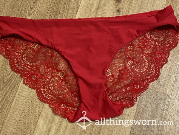 Used Women’s Red Lace Panties