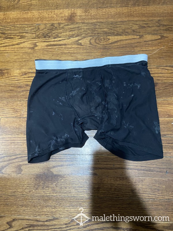 Used Worn C*m Rag Black Underwear