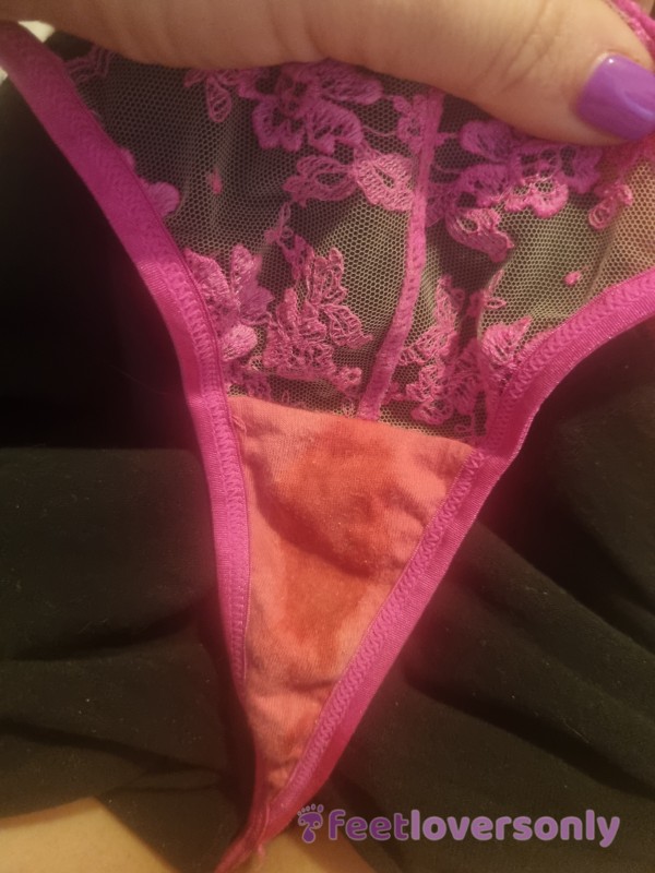 Used Worn Pink Thongs