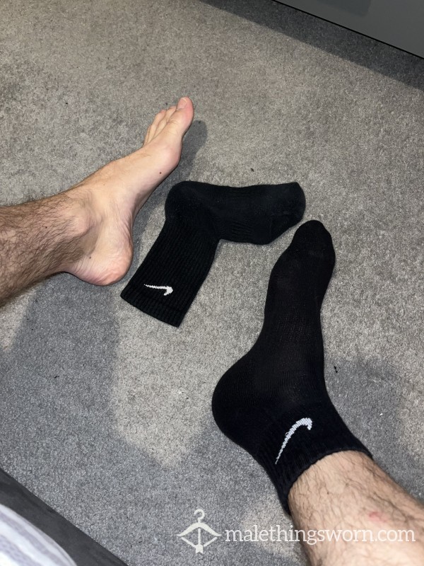 Well Worn Black Nike Socks