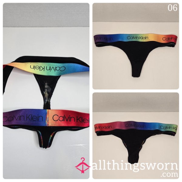 Vacuum Sealed & Ready-to-Ship 24h Wear 2nd Day Unshowered Calvin Klein Rainbow 🌈 Thong