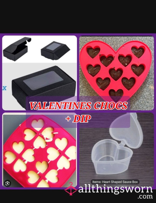 VALENTINES Heart Shaped Chocs + Chosen Dip £20