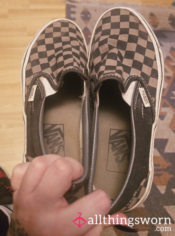 Vans Checked Slip Ons Plus FREE STINKY SOCKS