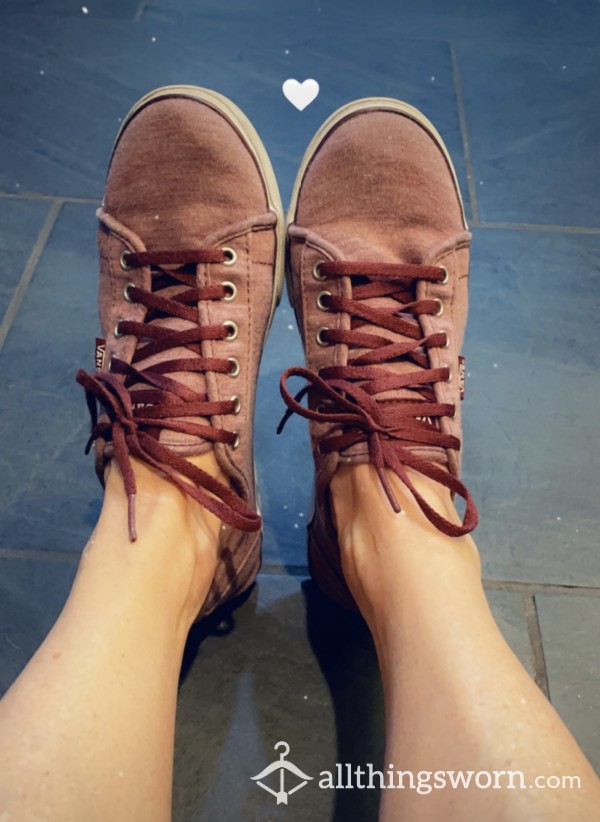 Vans Size 7 Burgundy Color With Burgundy Laces