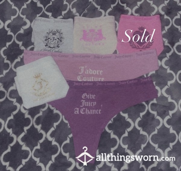 Variety Of Juicy Couture Thongs Ready To Be Worn As Long As You Please 💕