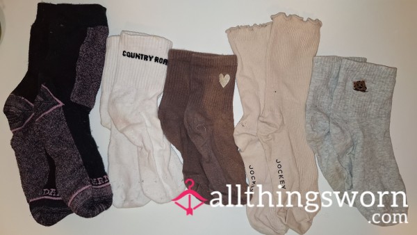 Variety Of Well-worn/stained Socks