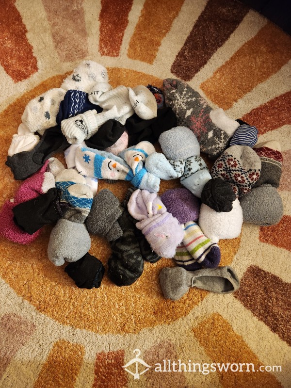 Variety Of Worn Socks 🧦