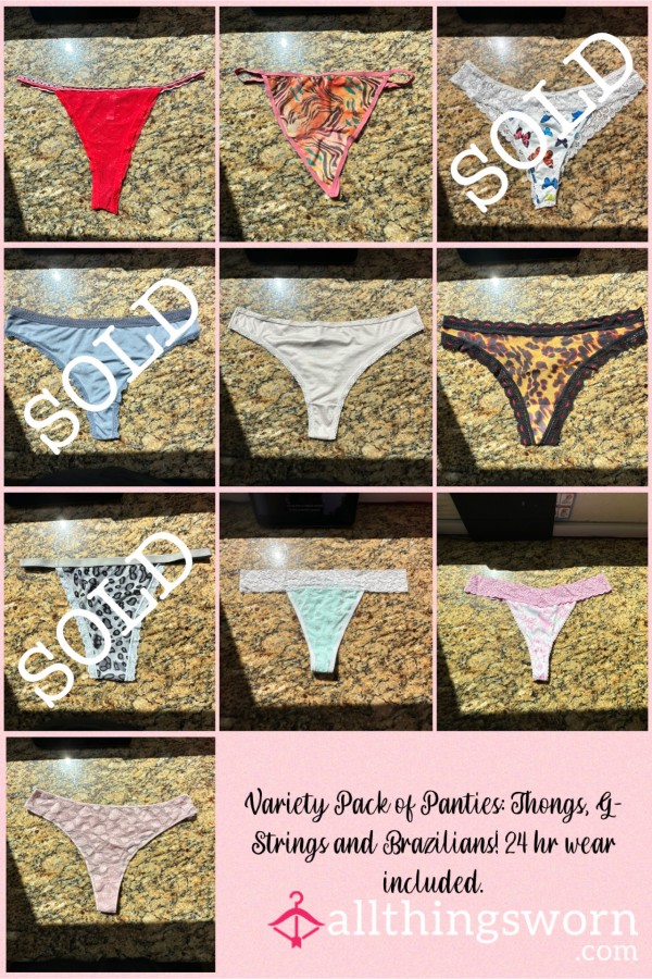 Variety Options. Thongs, GStrings, And Brazilians