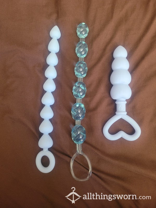 Various A**l Beads - 2 Silicone And 1 Plastic Set