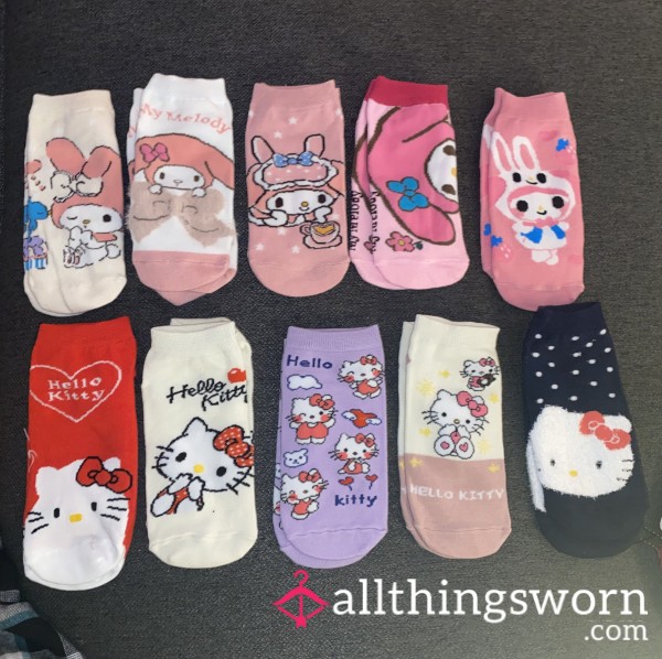 Various Sanrio Kawaii Ankle Socks Cotton