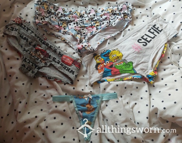 Various Size Character Panties & Super Stretchy Thong