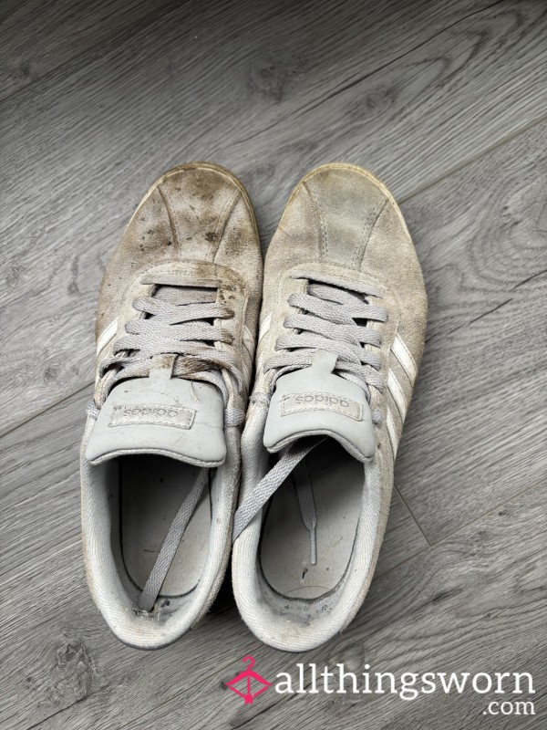 Very Dirty And Well Used Adidas Trainers