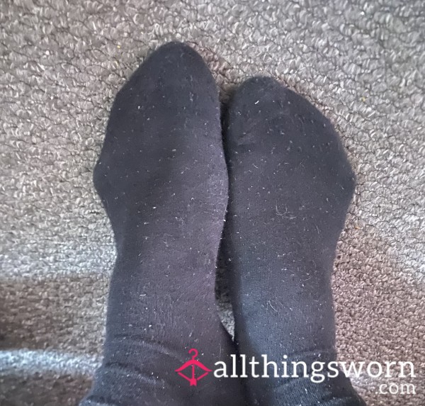 Very Old And Well Worn Black Socks 🧦🖤